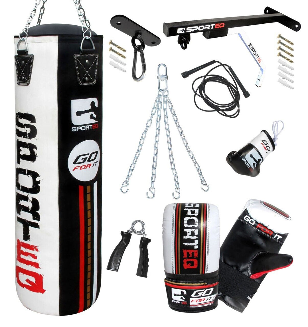 3Ft/4Ft/5Ft Punchbag Heavy Filled, Sporteq Boxing Sets,Gym Quality Pro Bag Combo