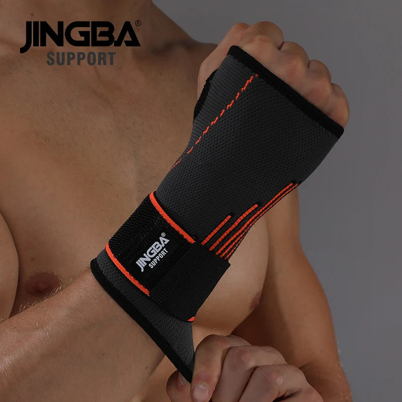 JINGBA SUPPORT 1PCS High quality Sport Protective Gear Boxing hand wraps support+Weightlifting Bandage Wristband Support