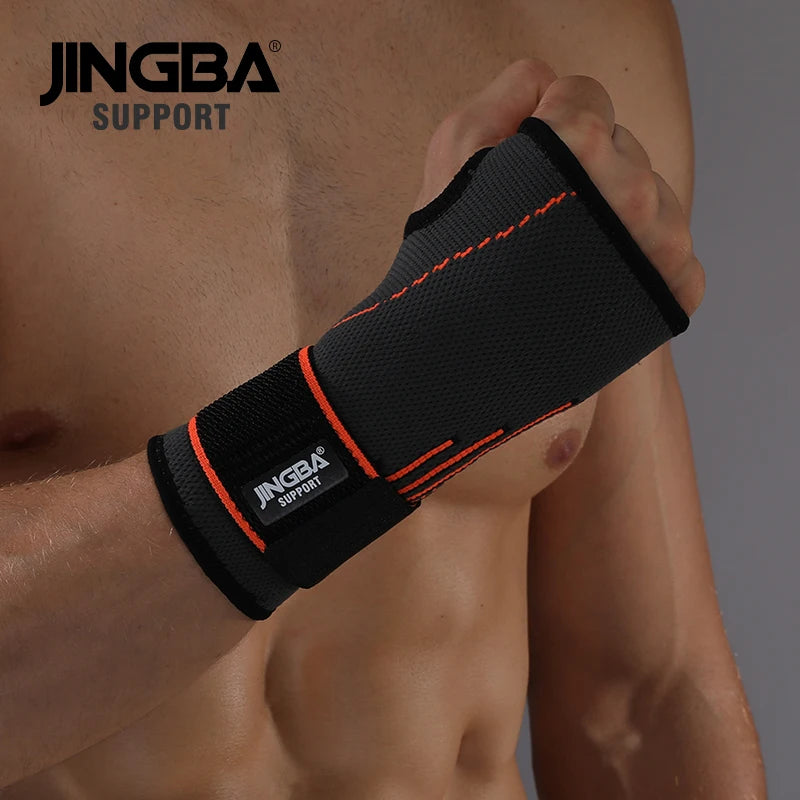 JINGBA SUPPORT 1PCS High quality Sport Protective Gear Boxing hand wraps support+Weightlifting Bandage Wristband Support