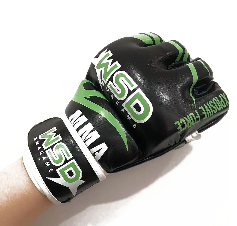 Half Finger MMA Gloves for Men PU Boxing Karate Muay Thai  Free Fight Sanda Muay Thai Fighting Kick Boxing Training Equipment