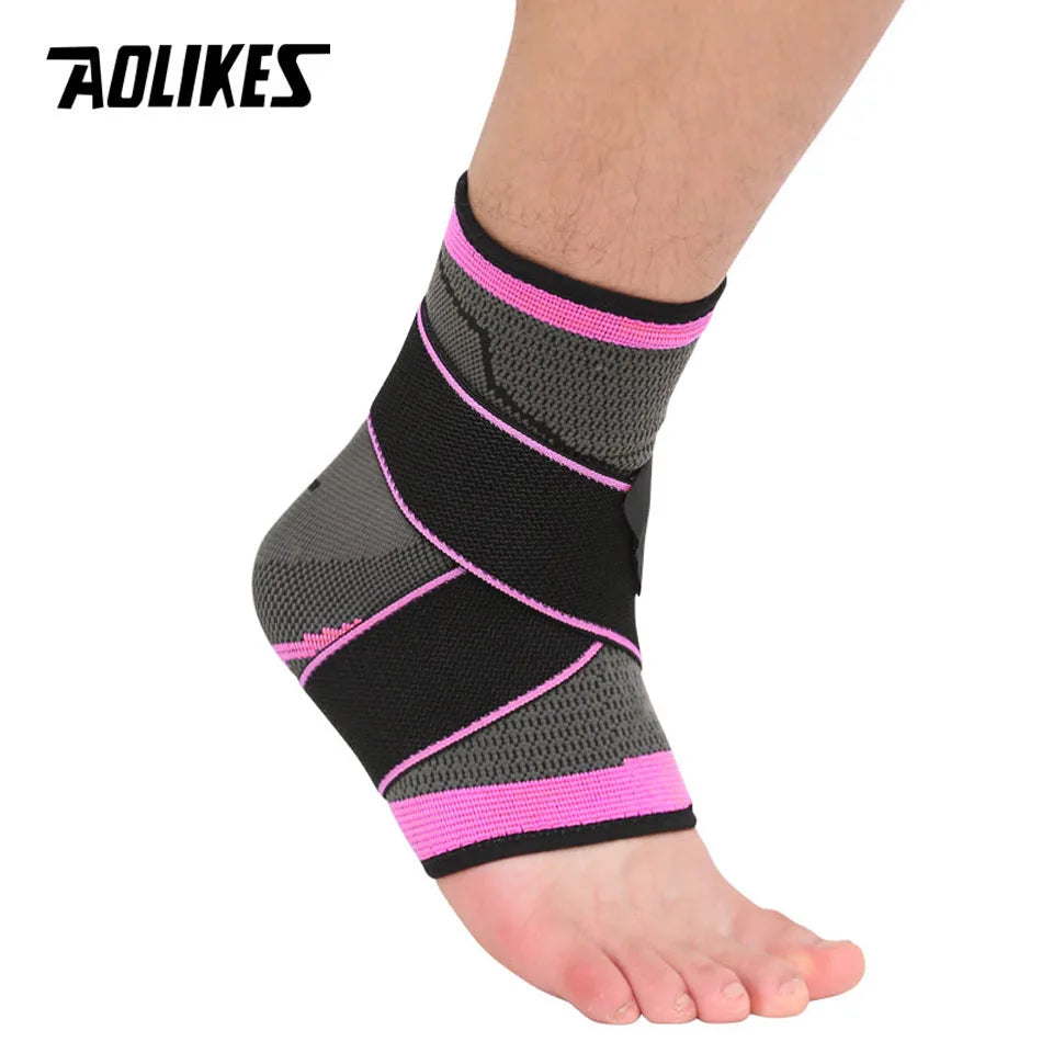 Black Purple Adjustable Nylon Ankle Brace - Fitness & Exercise - Active Originals - AOLIKES