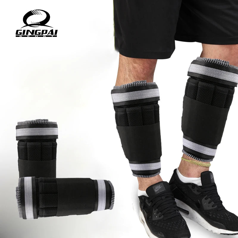 Black with White Stripe Ankle Weight Straps - Fitness & Exercise - Active Originals