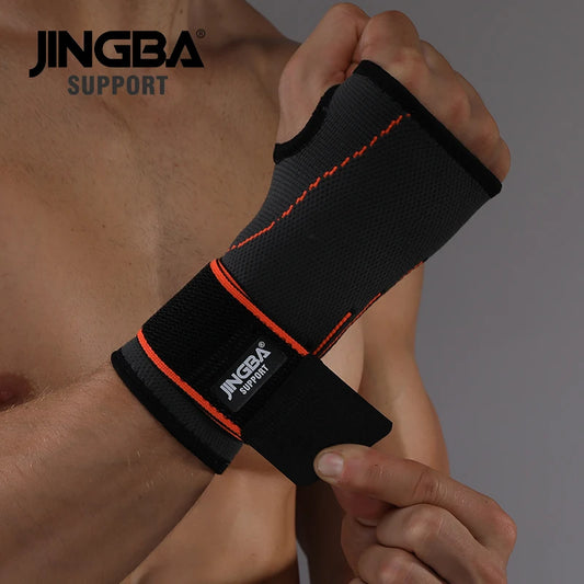 JINGBA SUPPORT 1PCS High quality Sport Protective Gear Boxing hand wraps support+Weightlifting Bandage Wristband Support