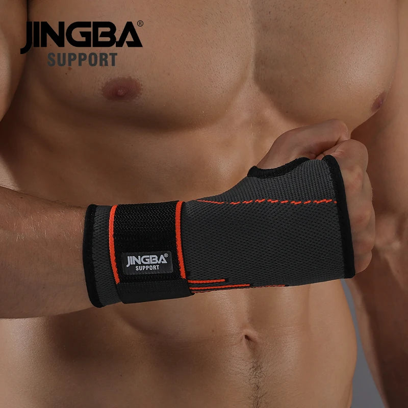 JINGBA SUPPORT 1PCS High quality Sport Protective Gear Boxing hand wraps support+Weightlifting Bandage Wristband Support