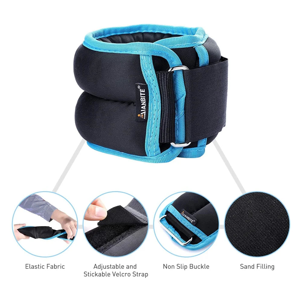 High Quality 1KG Sandbag Wrist & Ankle Weights - Fitness & Exercise - Active Originals