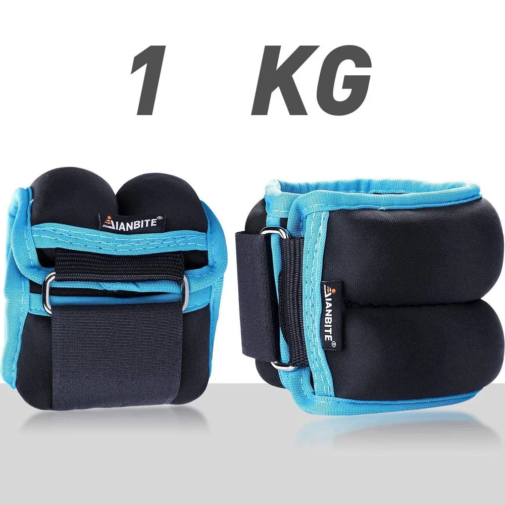 1 KG Adjustable Ankle & Wrist Weights - Fitness & Exercise - Active Originals