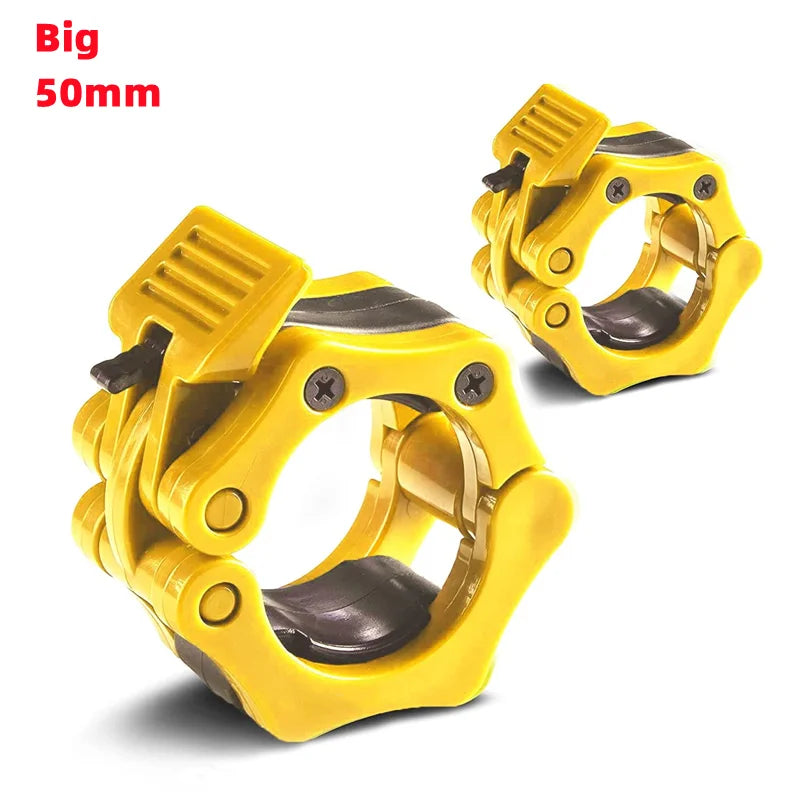 Yellow Color Big Size Barbell Clips - Fitness & Exercise - Active Originals