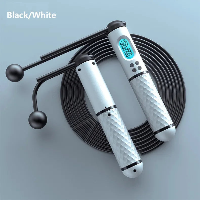 Black/White Wireless Digital Jump Rope - Fitness & Exercise - Active Originals