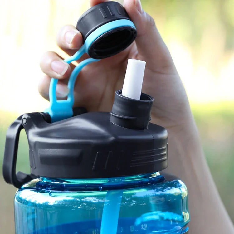 Sturdy 2L 3L Larger Gym Water Bottl for Sport Water Bottle with Straw School BPA FREE Waterbottle Drink Bottles Travel Kettle