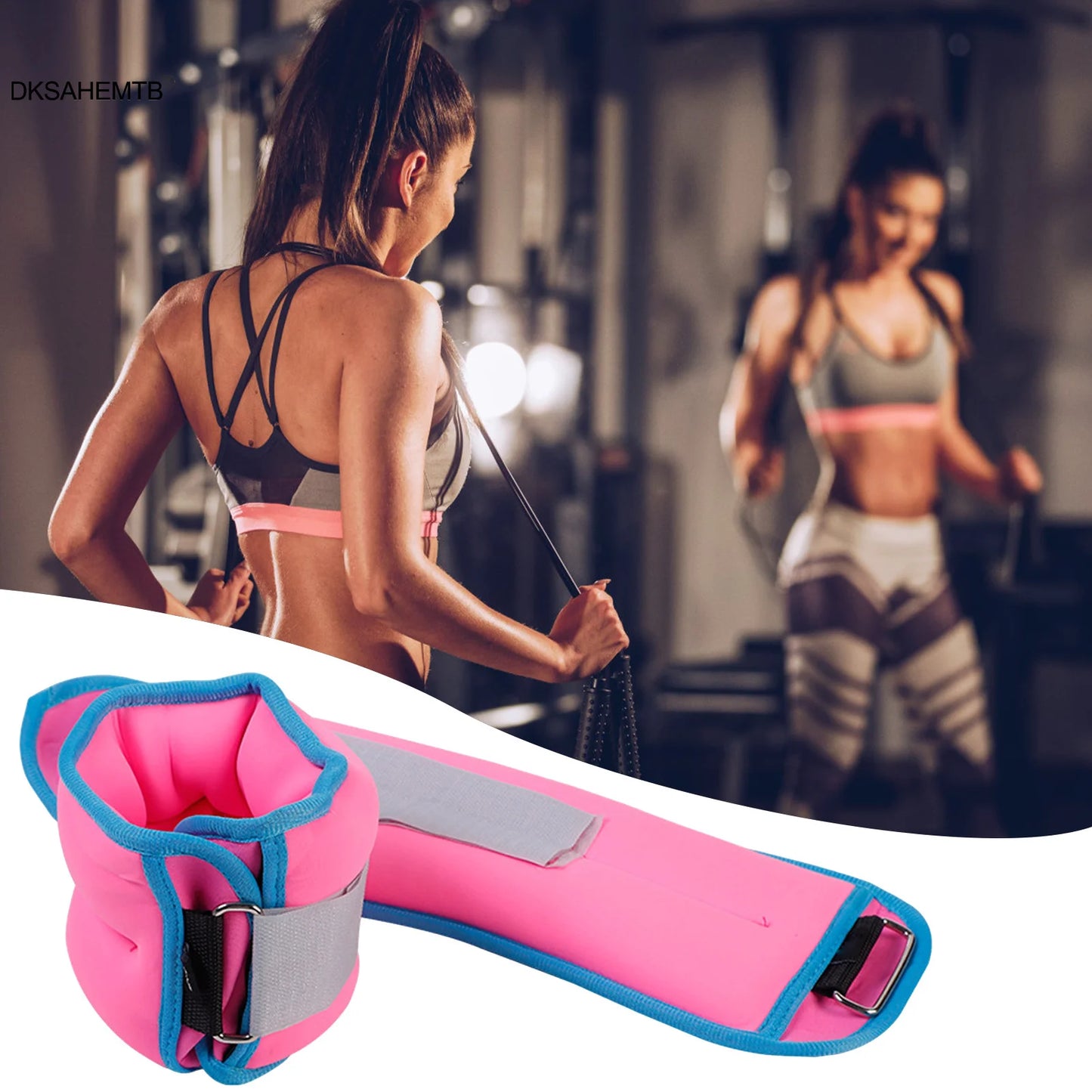 Pink Blue Weighted Wrist & Ankle Straps - Fitness & Exercise - Active Originals 