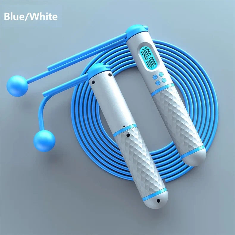 Blue/White Wireless Digital Jump Rope - Fitness & Exercise - Active Originals