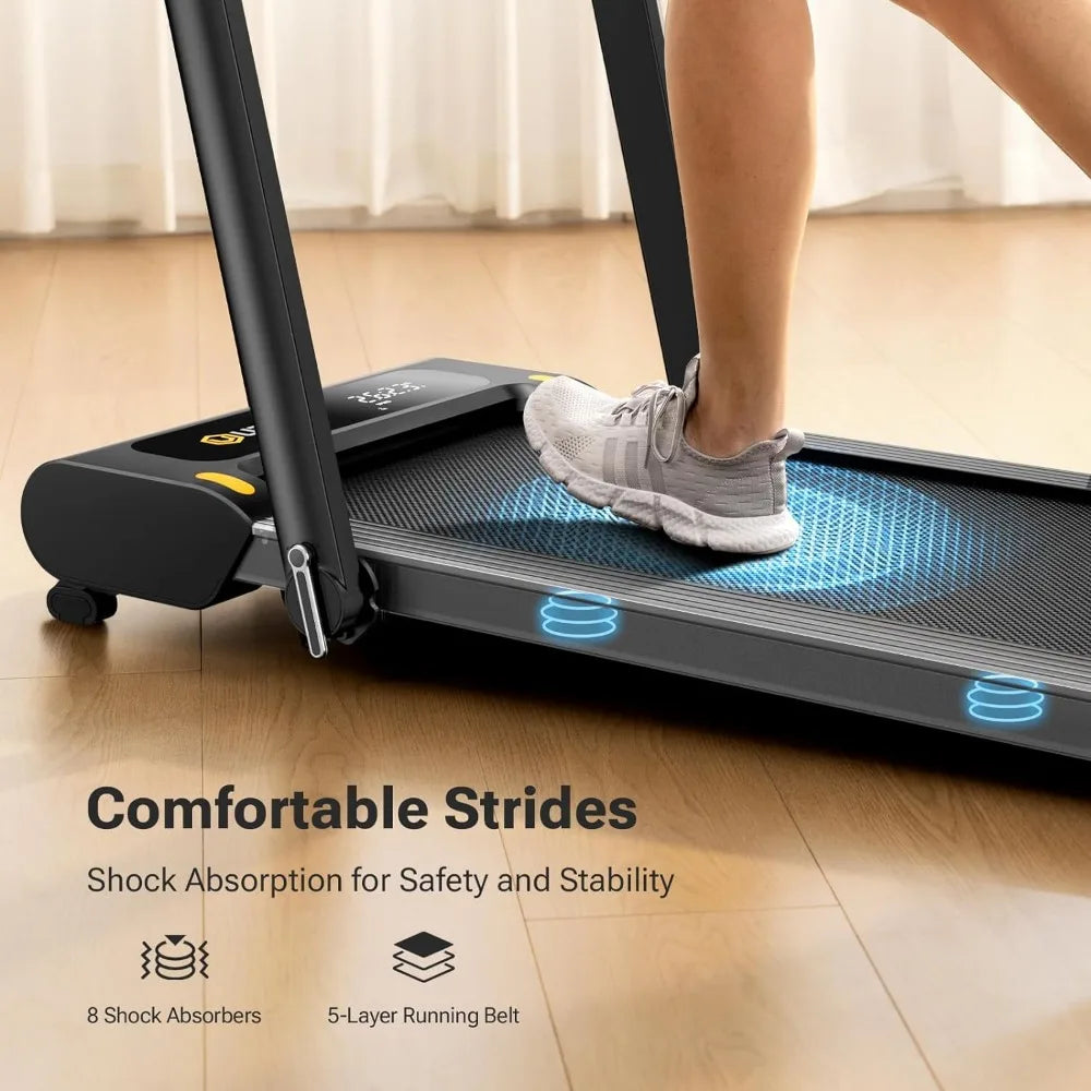 2-in-1 Foldable Treadmill with LED Display, 2.5 HP Motor, and Remote Control