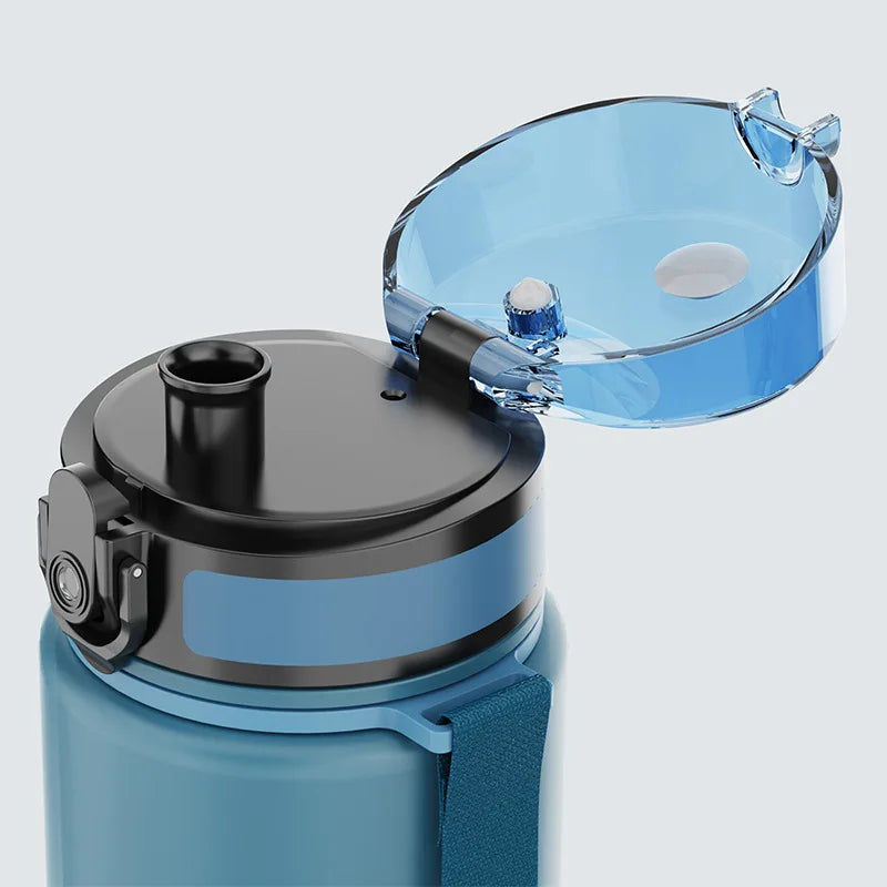 500/650/1000ml Large Capacity Sports Water Bottle Leak Proof Plastic Cup Drinking Outdoor Travel Portable Gym Fitness Jugs