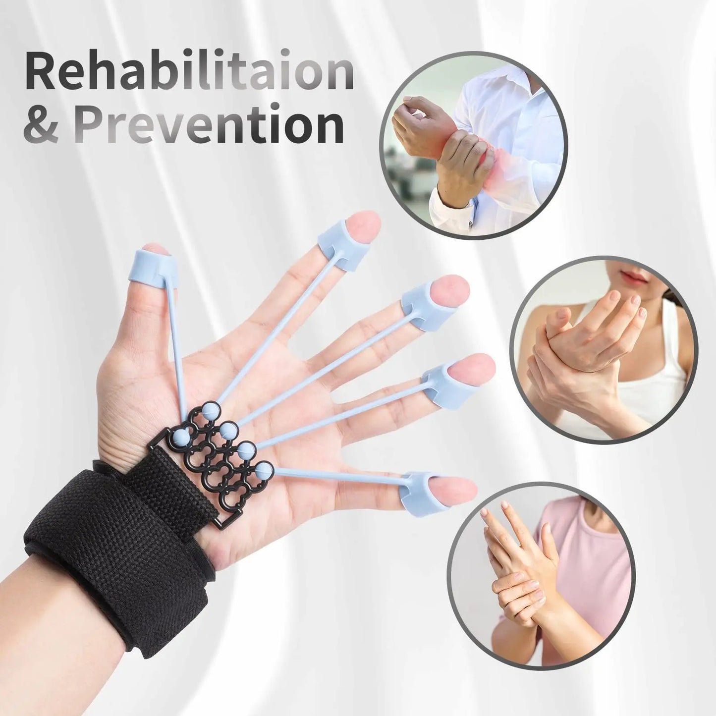 Finger Strengthener Finger Exerciser Hand Grips Guitar Trainer Gripper 6 Resistant Levels Recovery Physical Training Tools