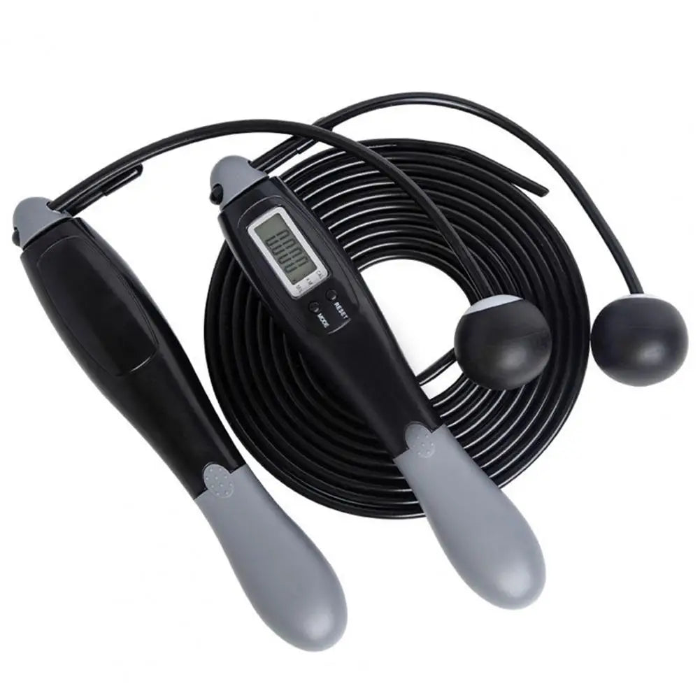 Black Electronic Skipping Rope Long  - Fitness & Exercise - Active Originals