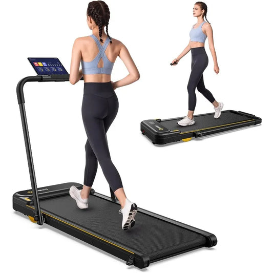 UREVO Under Desk Treadmill, Walking Pad Treadmill for Home/Office, 2.25HP 2 in 1 Folding Treadmill with Remote Control