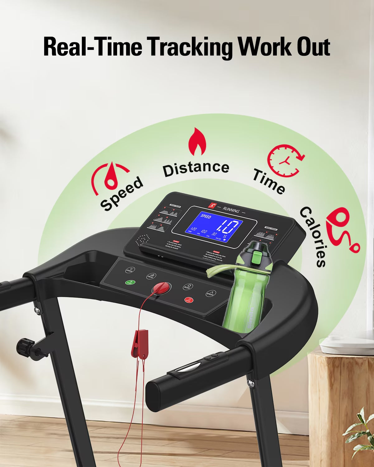 Real time tracking - Foldable Treadmill - Fitness & Exercise - Active Originals