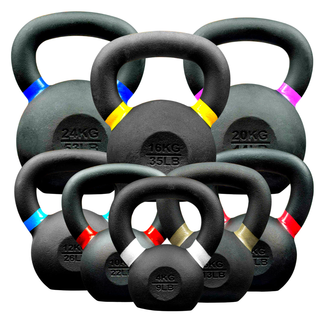 Kettlebells Cast Iron Weights Fitness Exercise Home Gym Workout Training 2-24Kg