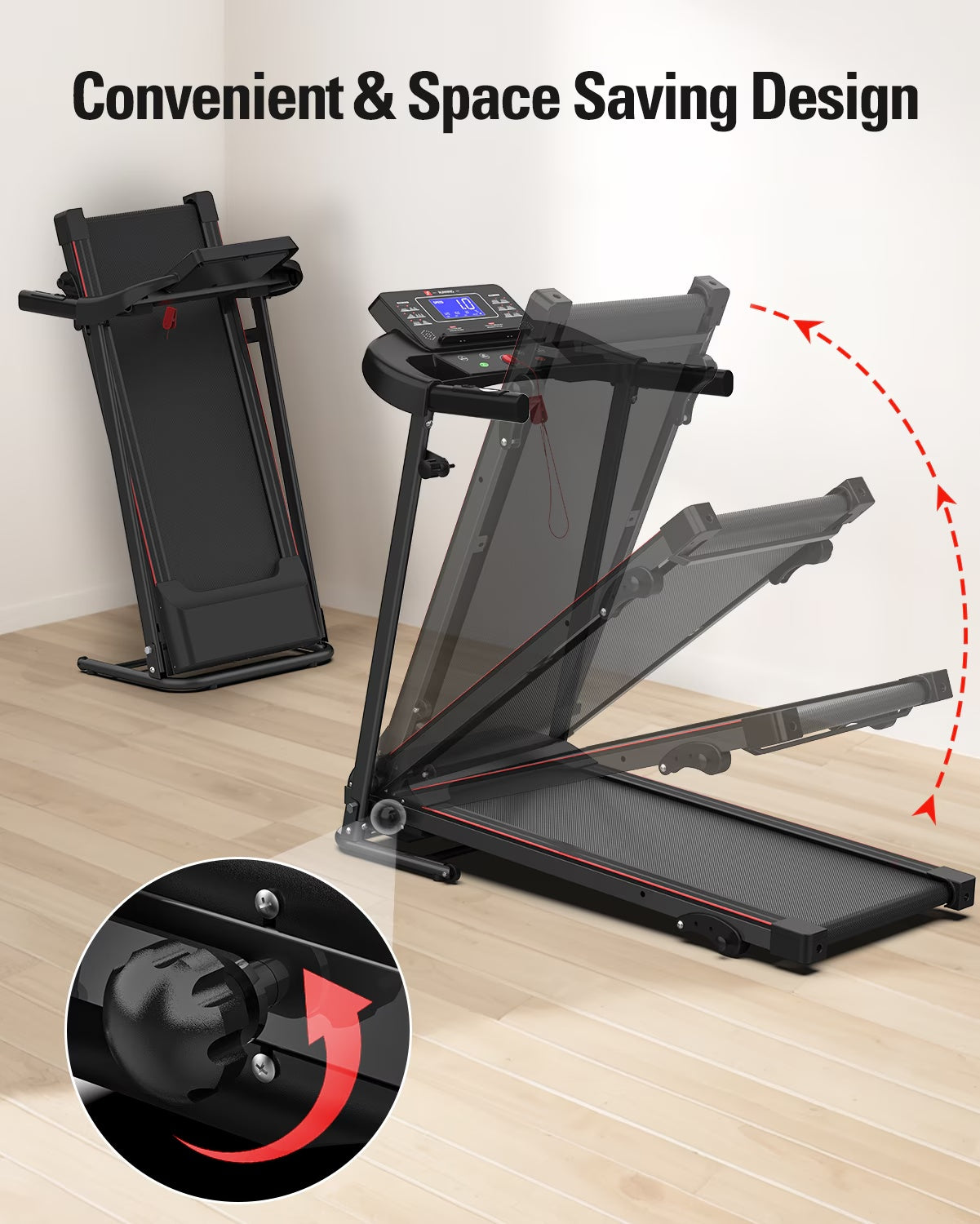 Space saving design - Foldable Treadmill - Fitness & Exercise - Active Originals